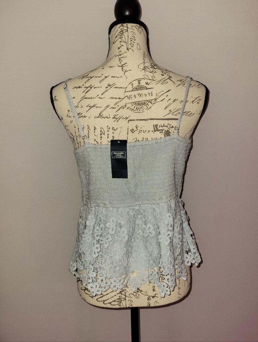 Abercrombie & Fitch Floral Lace Peplum Cami NWT - Picture 7 of 10